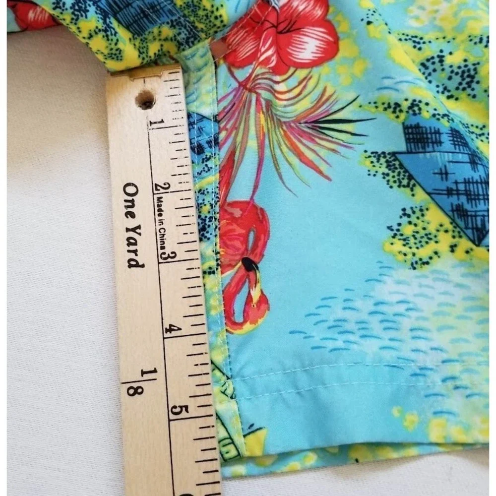 George Swimwear Shorts Men's Extra Large XL Floral Elastic Waist Pockets Lined
